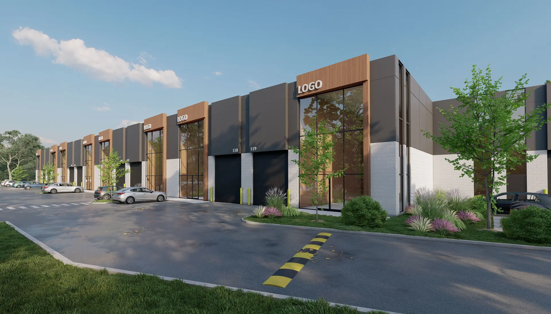 Complexe commercial contemporain — vue 3