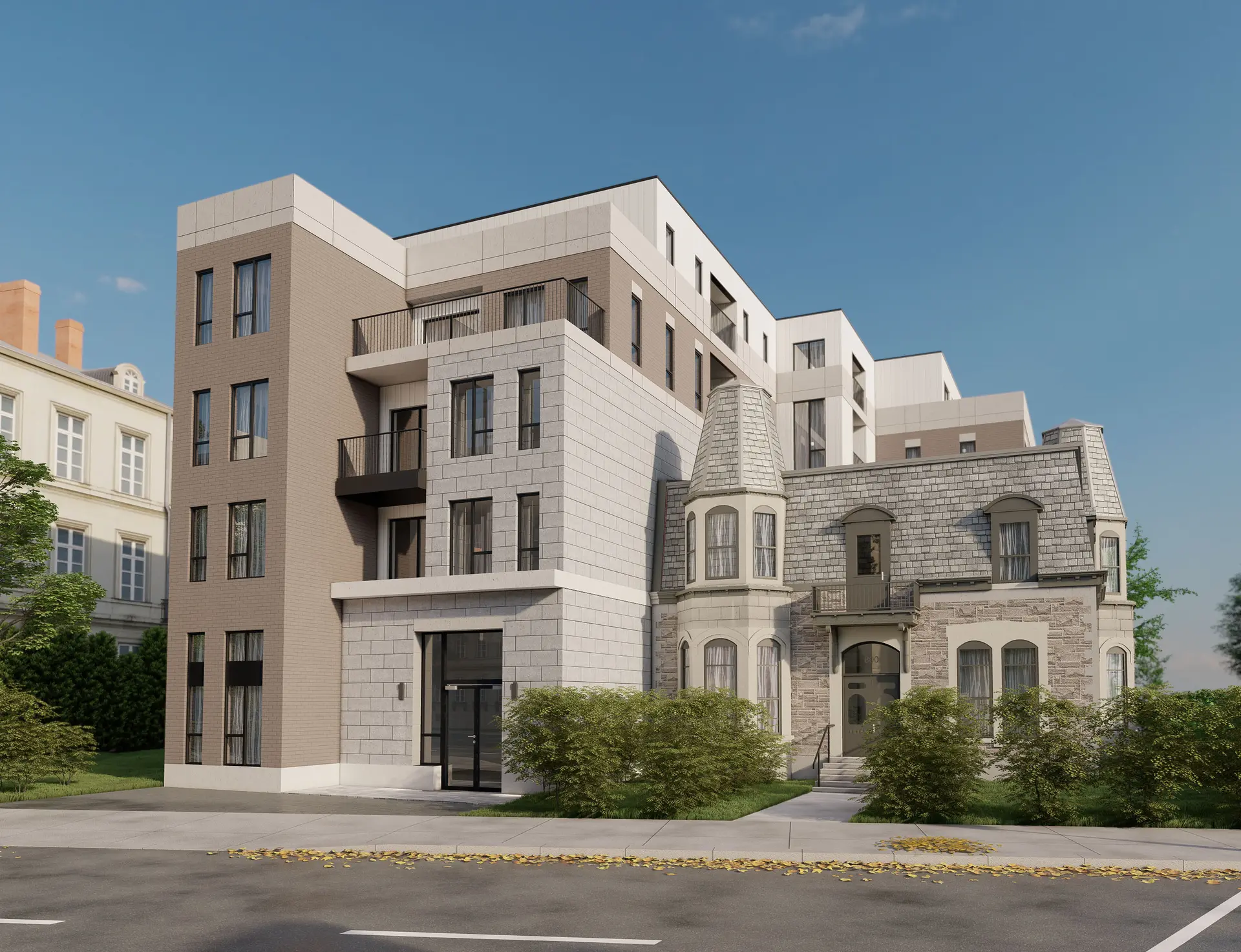Projet résidentiel mixte — rendu 3D
