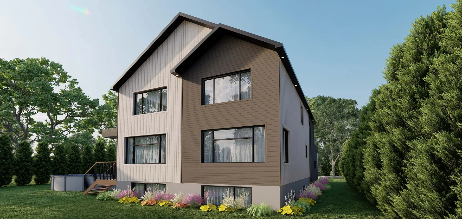 Résidence contemporaine avec annexe — vue 3