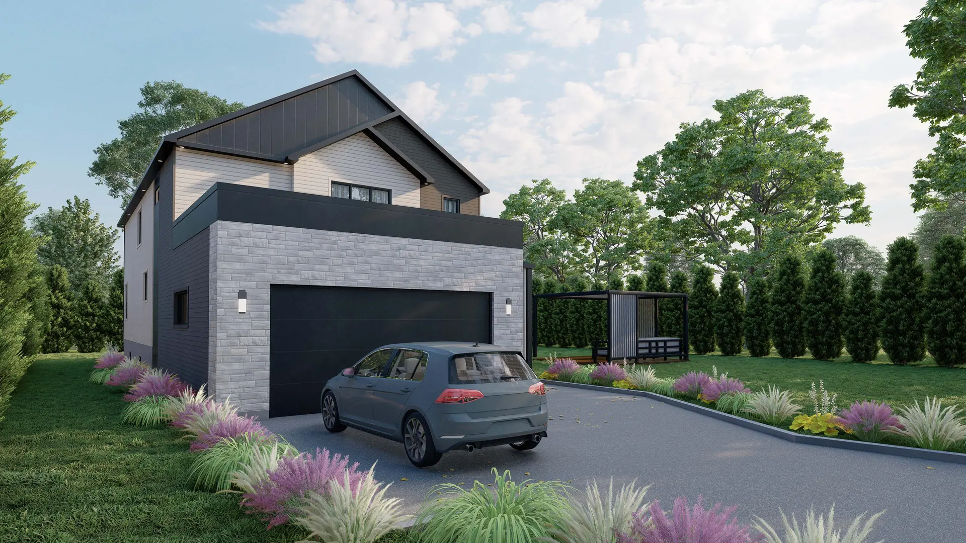 Résidence contemporaine avec annexe — vue 4