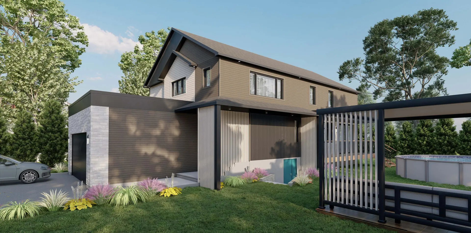 Résidence contemporaine avec annexe — vue 5