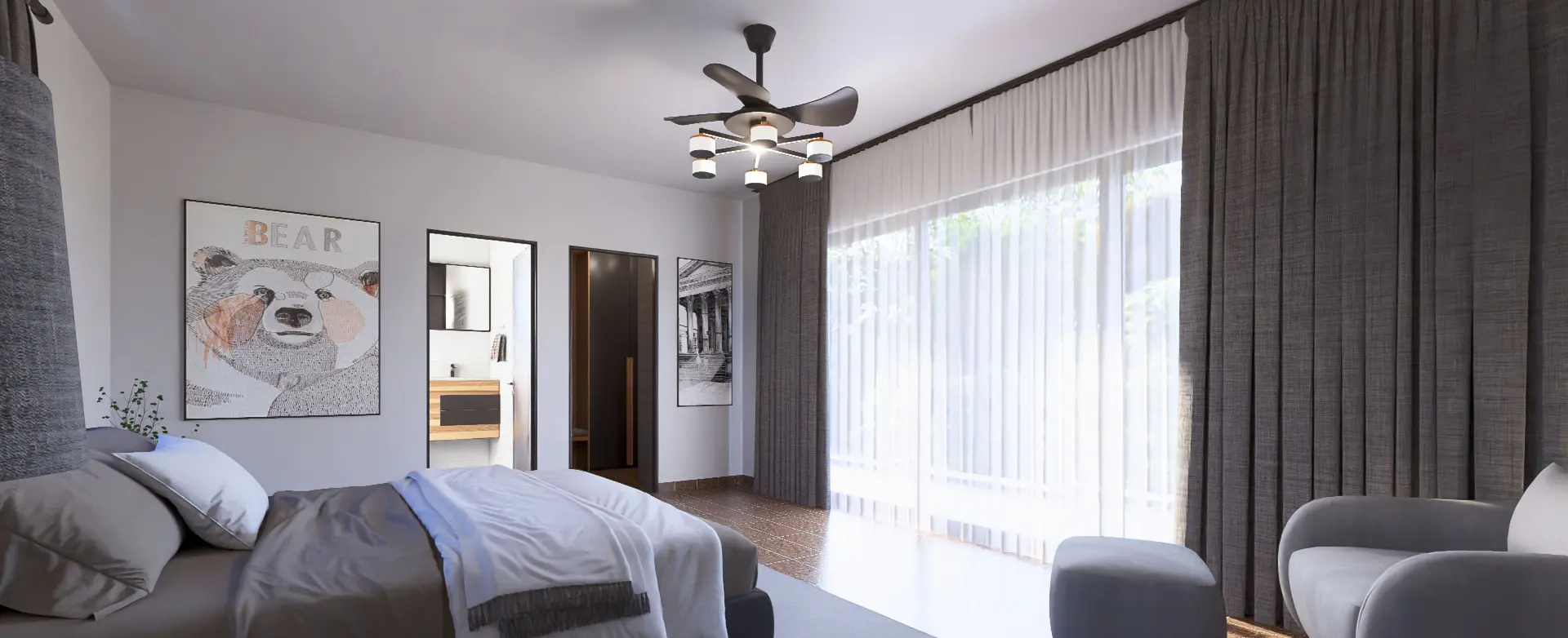 Chambre contemporaine — vue 8