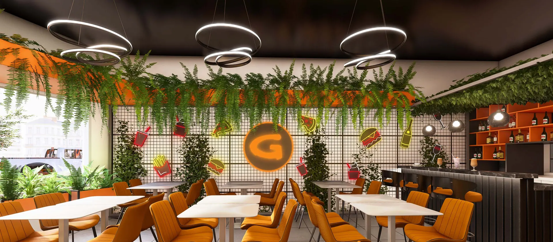 Restaurant contemporain — vue 2