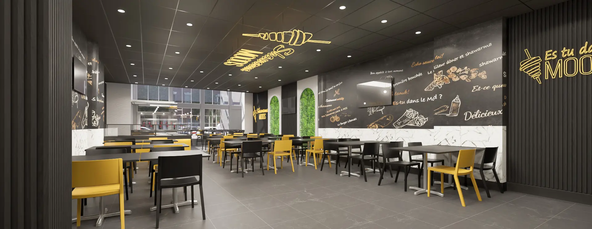 Restaurant thématique — rendu 3D