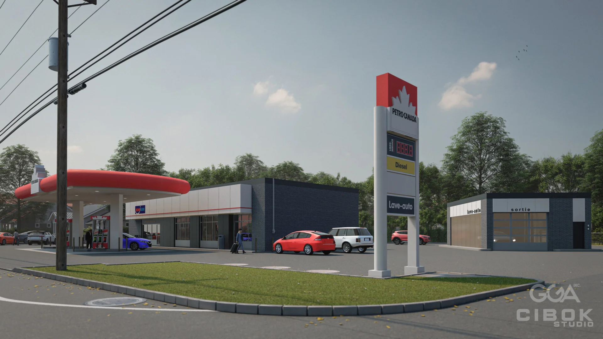 Complexe commercial routier — vue 2