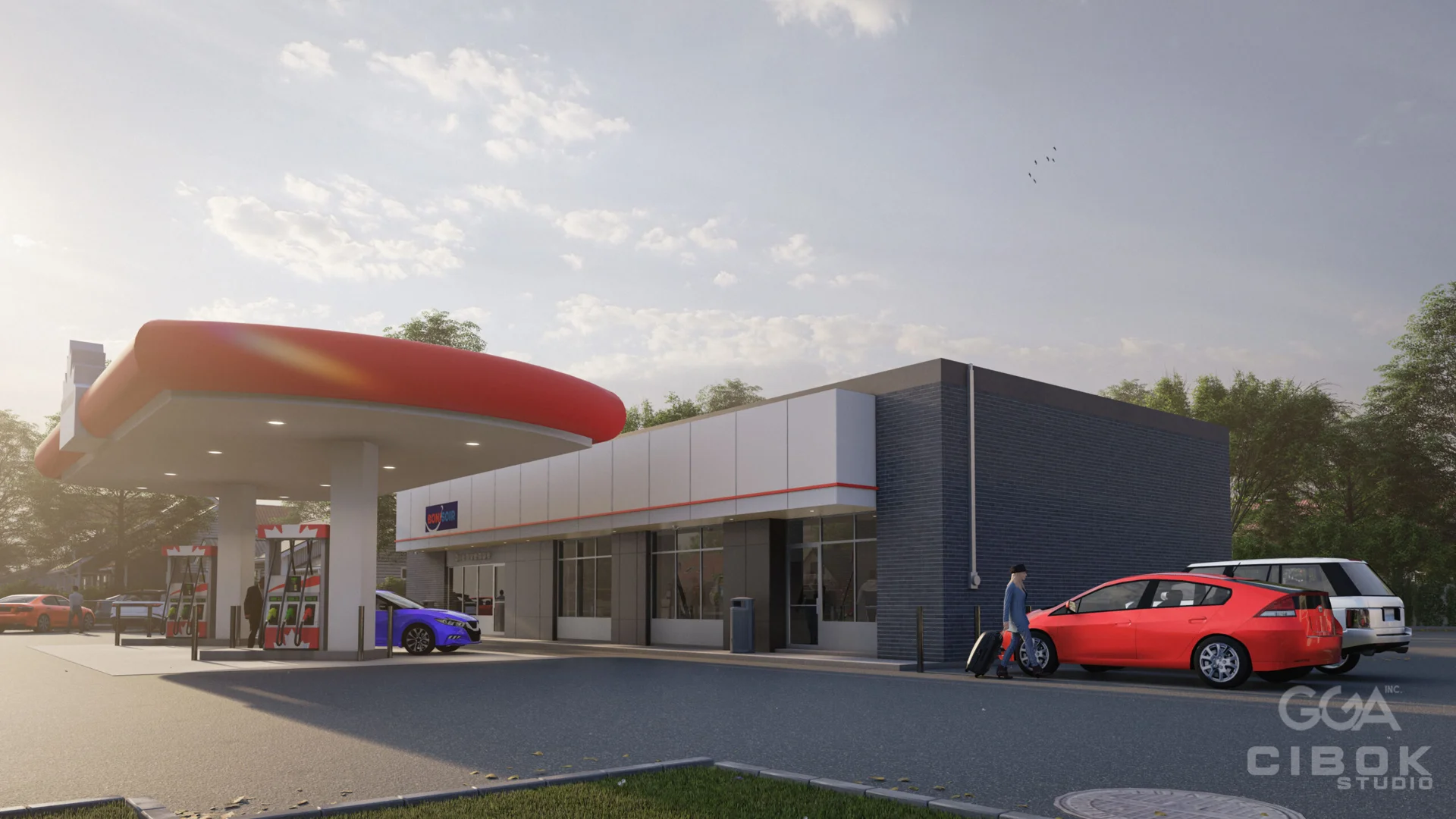Complexe commercial routier — vue 5
