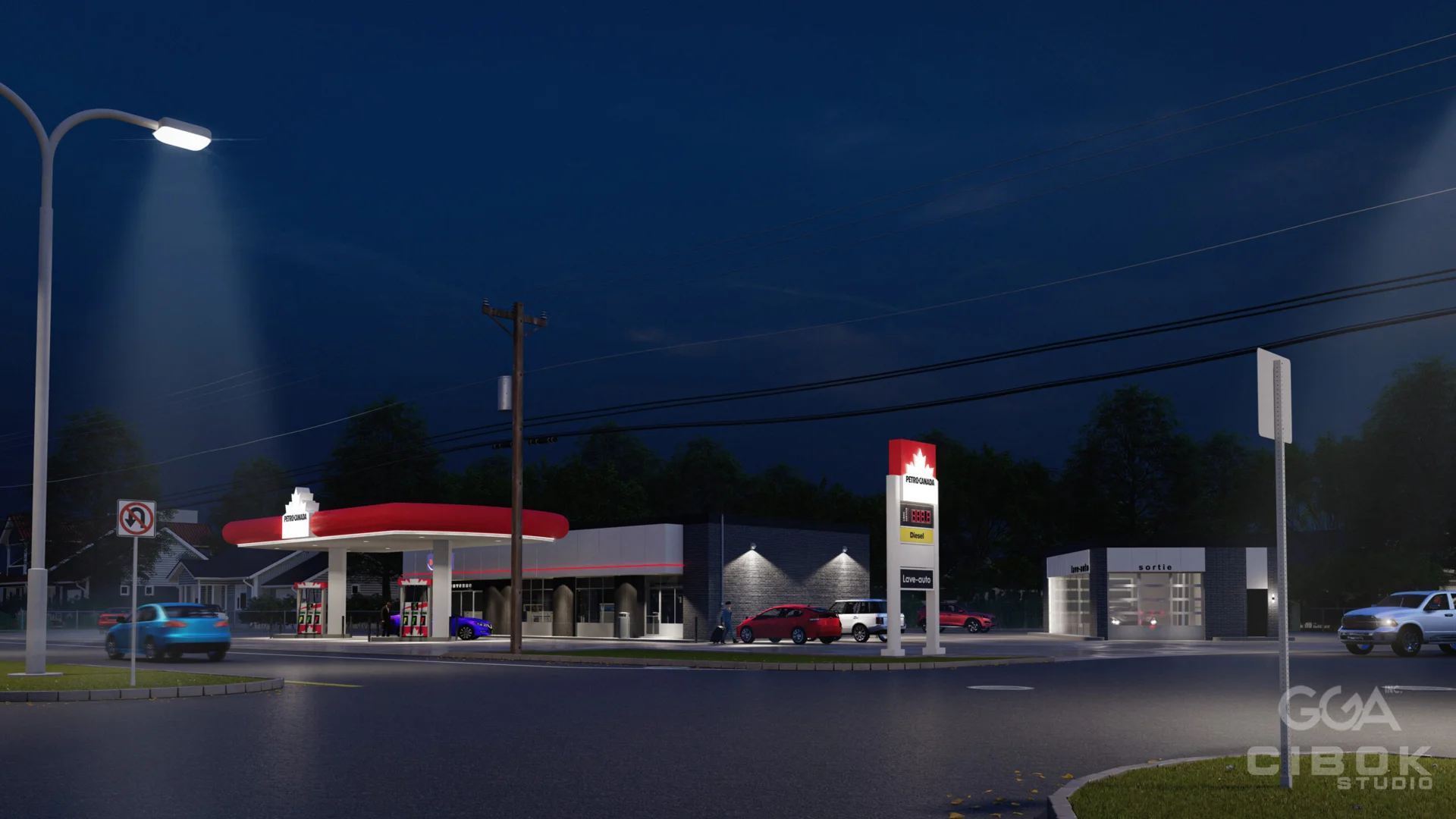 Complexe commercial routier — vue 6