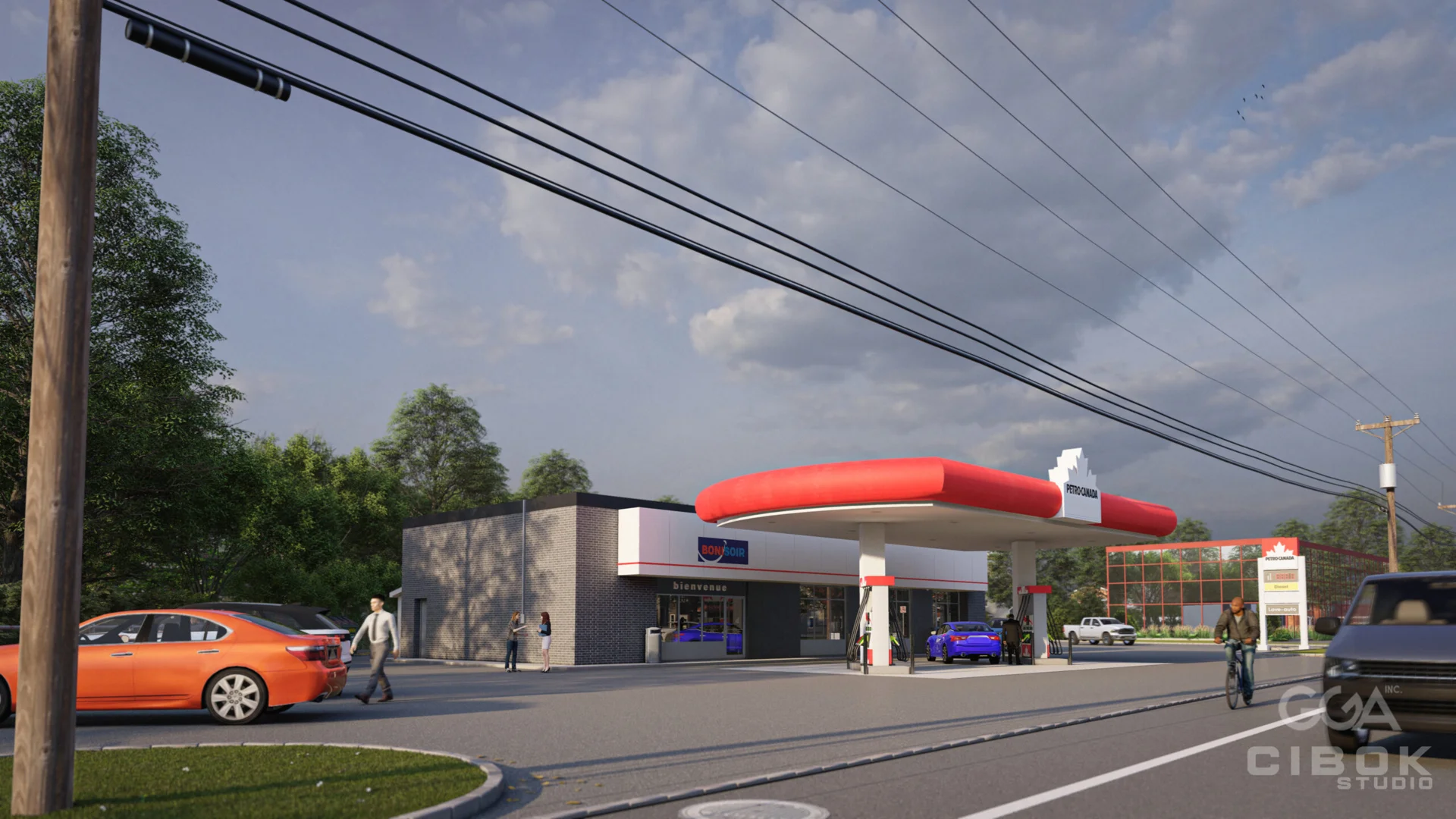 Complexe commercial routier — vue 7