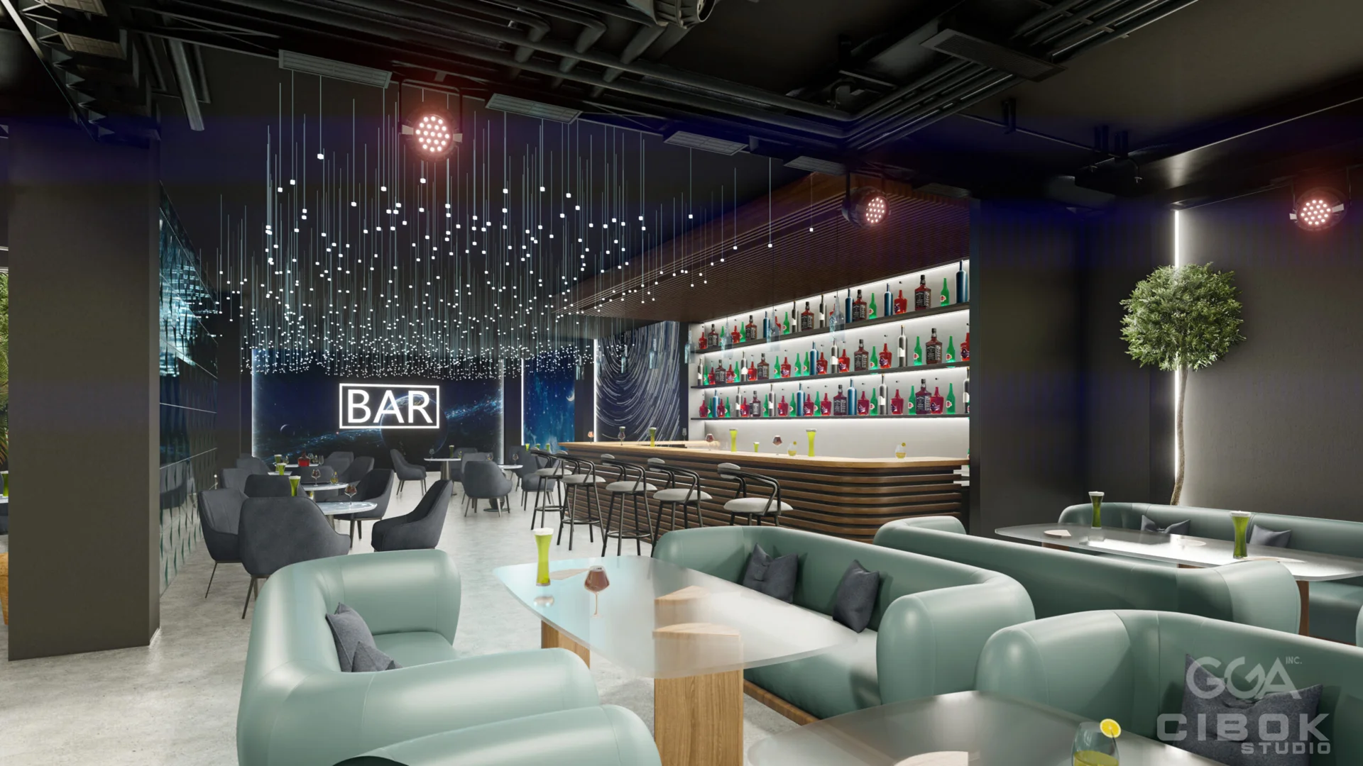 Bar contemporain — vue 2
