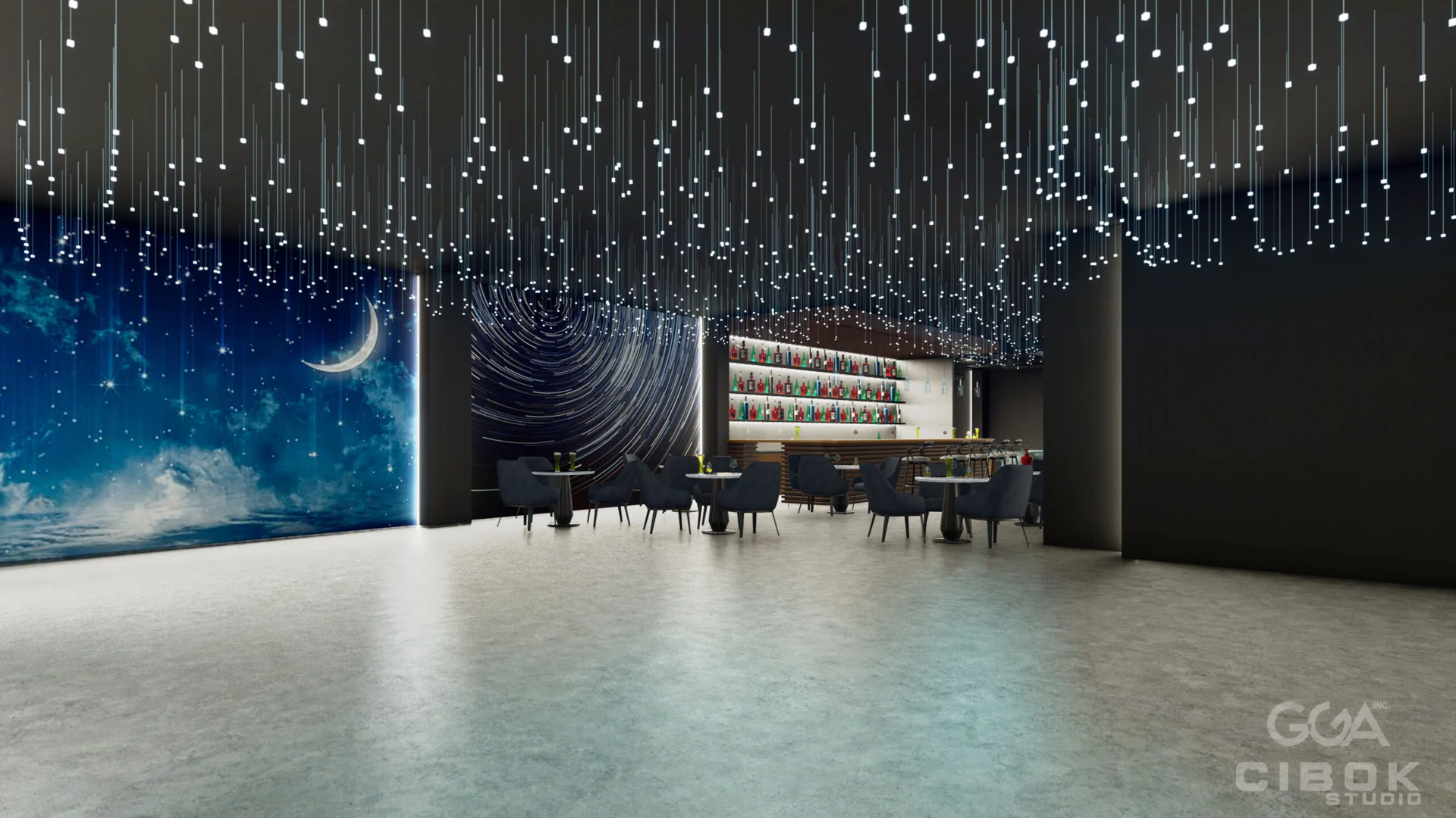 Bar contemporain — vue 3