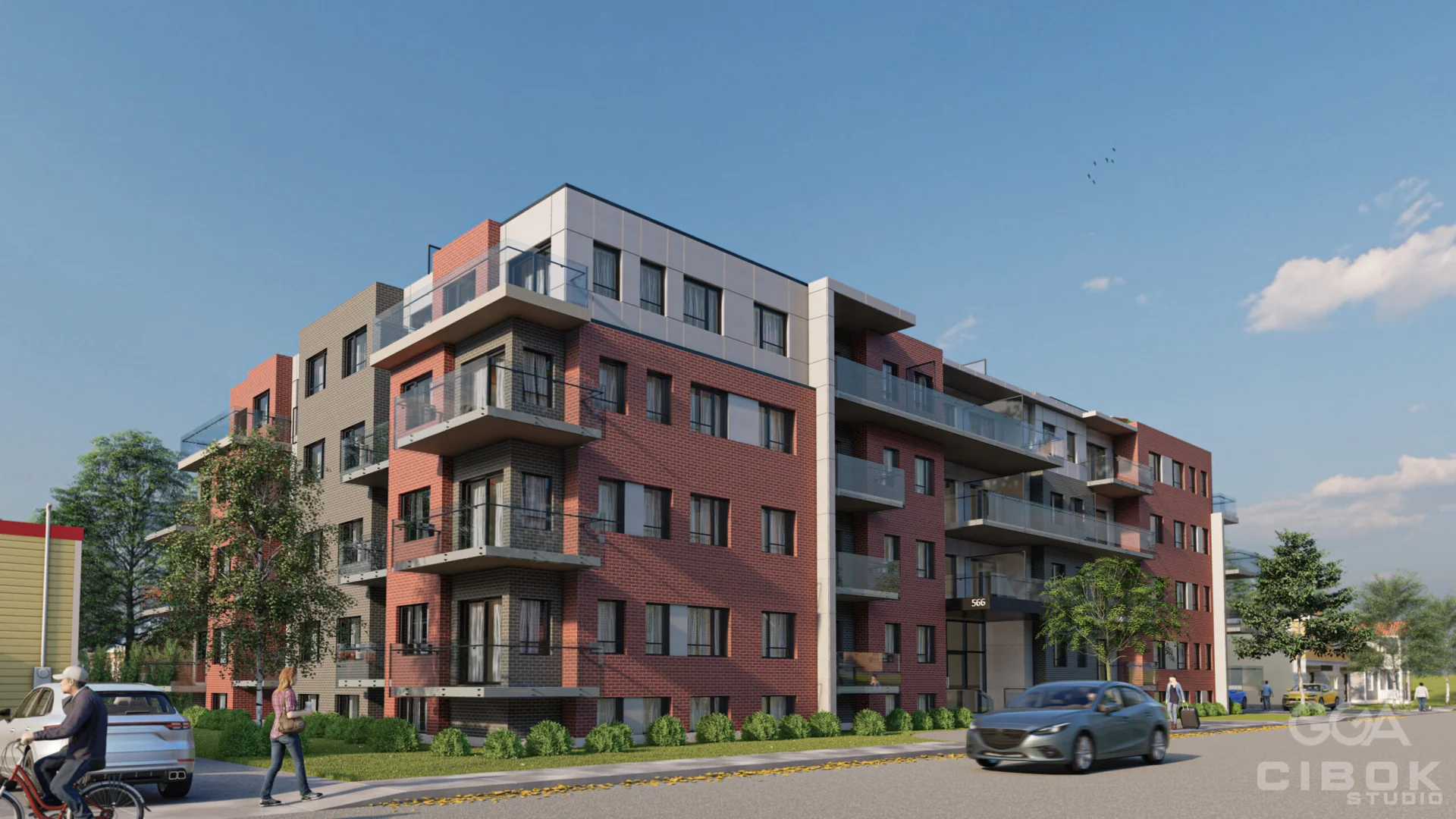 Immeuble multifamilial — rendu 3D
